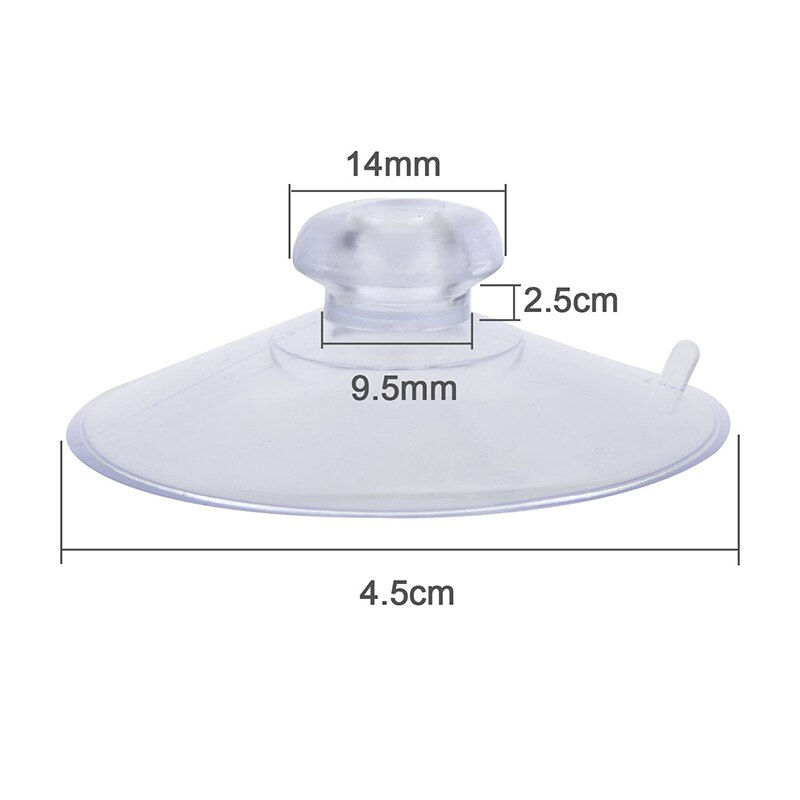 20 stuks 45mm transparante zuignappen zonder haak 45mm transparante herbruikbare paddenstoel zuignappen plastic zuignappen voor glas