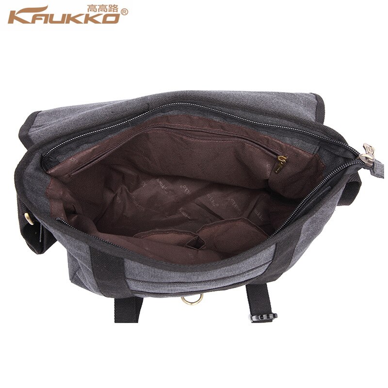 Kaukko canvas schoudertas, casual dagrugzak, laptoptas, crossbodytas, messenger bags, reistas, zakelijk, sporttas