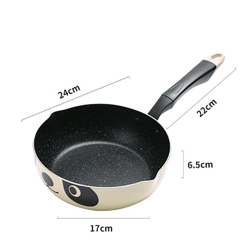 24cm Cute Panda Aluminum Alloy Pot Non-stick Frying Pan Household Kitchen Cookware for Induction Cooker,Gas Stove