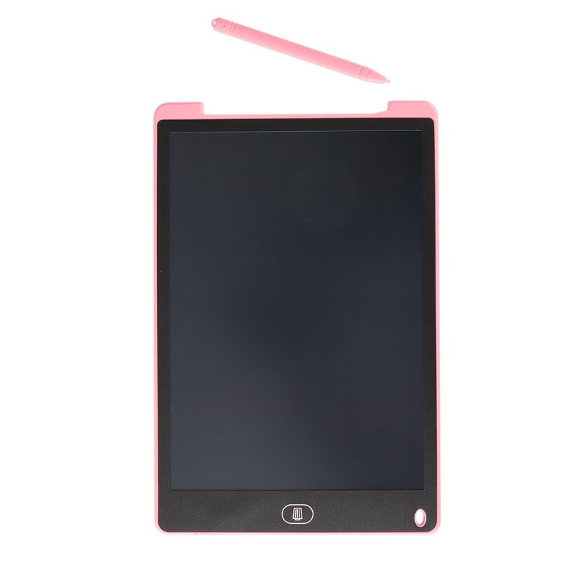12Inch Electronic Drawing Board LCD Screen Writing Tablet Digital Graphic Drawing Tablets Electronic Handwriting Pad: Pink   Black