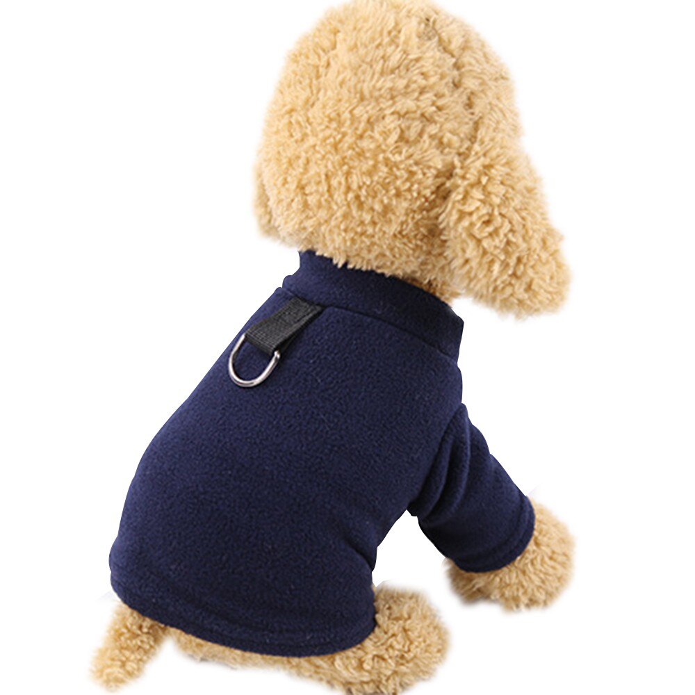 Vinter kjæledyr hund hettegensere varme fleece hundeklær til bulldog chihuahua vinter kjæledyr jumpsuit for hunder katter myk hund sweatshirt frakk: Marineblå / Xxl