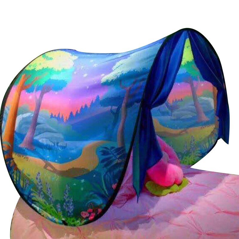 Sänky taitettava tähtitaivaan unelma -teltta, jossa on kevyt säilytystasku lapsille nukkumassa taitettava patjateltateltta