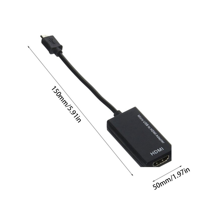 Draagbare mobiele telefoon micro-usb naar hdmi adapter 1080p mhl hdtv kabel of videokabel voor hdtv converter adapter