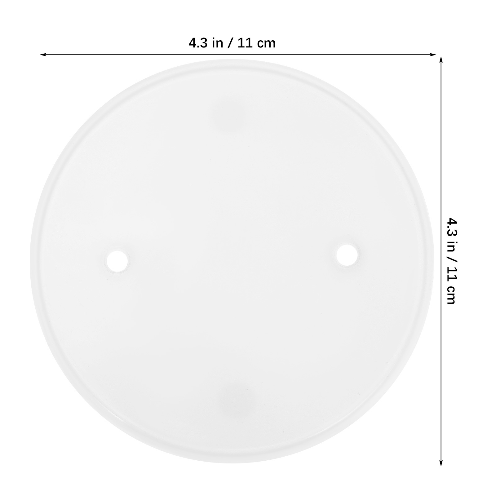 4pcs Blank Ceiling Cover Plates Round Electrical Hole Covers Flat Plastic Wall Caps for Junction Box Outlet Repair