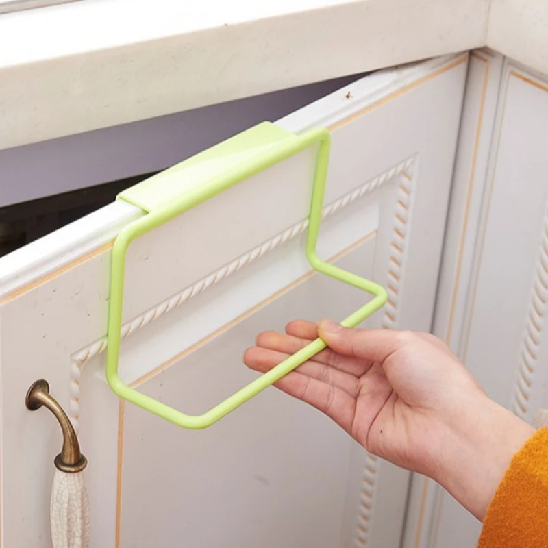 1 Stuk Handdoek Opbergrek Badkamer Keuken Plastic Handdoekrek Opknoping Houder Home Kast Deur Enkele Paal Handdoek Organizer Rack