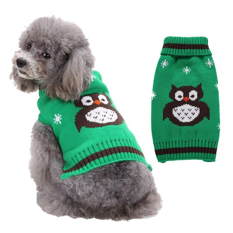Belle chien vêtements chien pull hiver chien vêtements chiot vêtements petits et moyens chiens Halloween chien vêtements: green / L