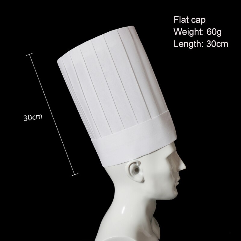 20 pcs/lot Disposable Chef Hat Thicken Non-woven fabric White cook cap Hotel Restaurant Bread Cake Baker's Hat
