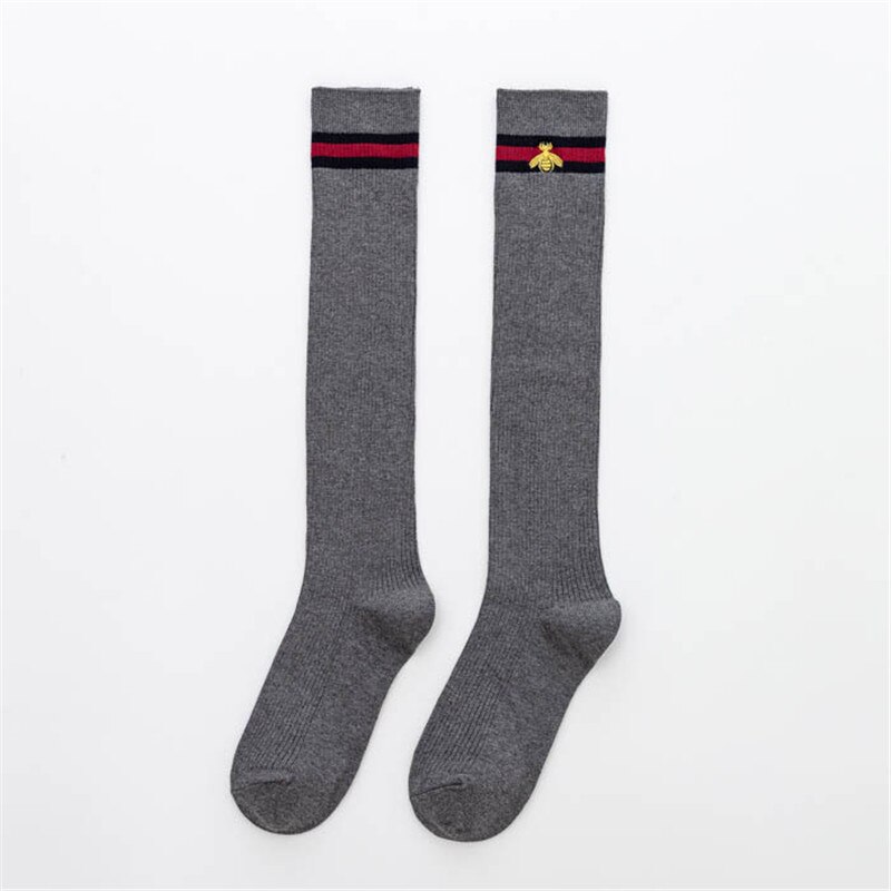 Harajuku Retro Women Cotton Autumn Winter Long Socks Casual Thick Warm Sock Lady Litter Bee School Girl: Style 3