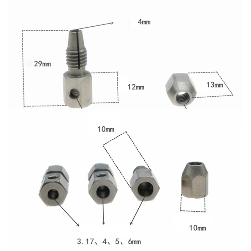 1PC RC Electric model ship 4mm Stainless steel coupling 3.17 4 5 6mm Motor drive connection Model ship accessories