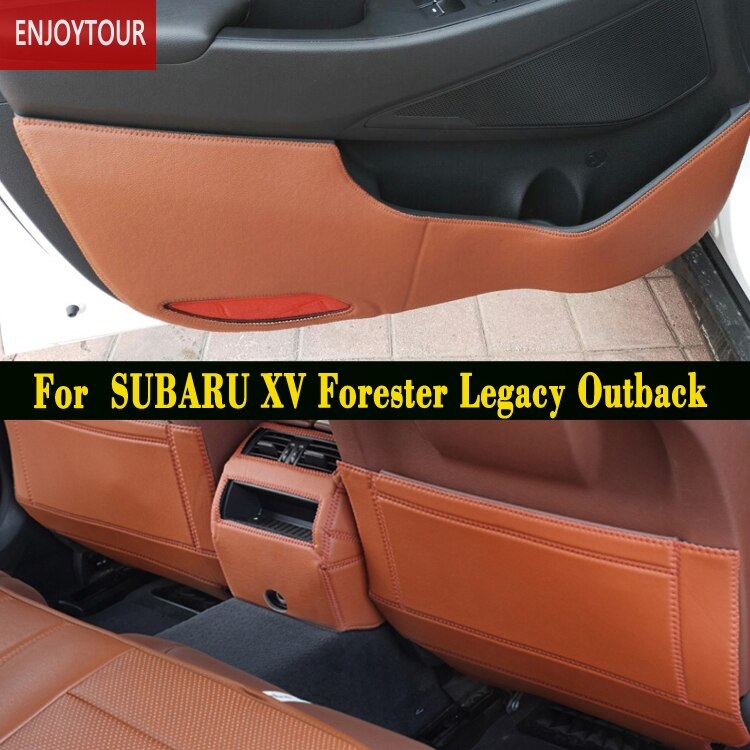 Car pads front rear door Seat Anti-kick mat Accessories For SUBARU Forester Legacy Outback XV BM BR BN BS SH SJ