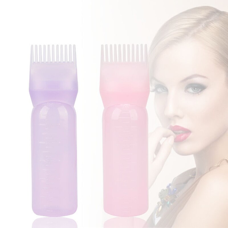 1 Pza botella de tinte de pelo cepillo aplicador dispensar coloración del cabello en salón teñido para niñas herramientas de peinado 3 colores dfdf