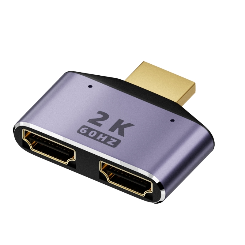 Conversores de adaptador divisor de cabo 1 em 2 portas externas macho para 2 1080P para vídeos de jogos multimídia