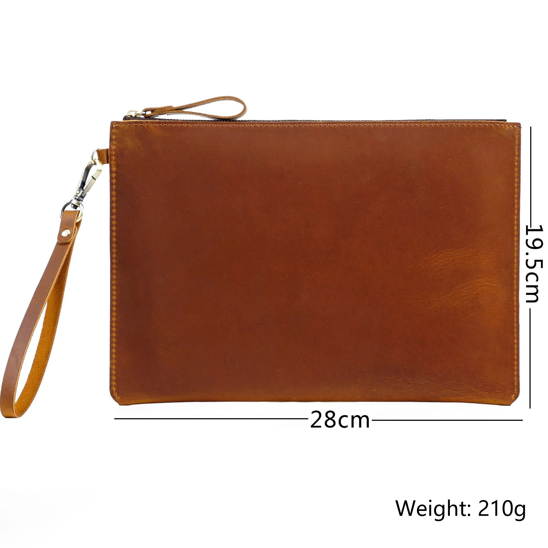 Genuine Leather Briefcase Business Luxury Laptop Sleeve Case Bag Wallet Tablet for iPad Protect Cover Pouch 11*7 inches
