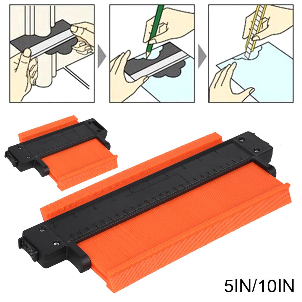 Lock Wider Contour Gauge Profile Tool Alloy Edge Shaping Wood Measure Ruler Laminate Tiles Meethulp Gauge Wood Marking Tool