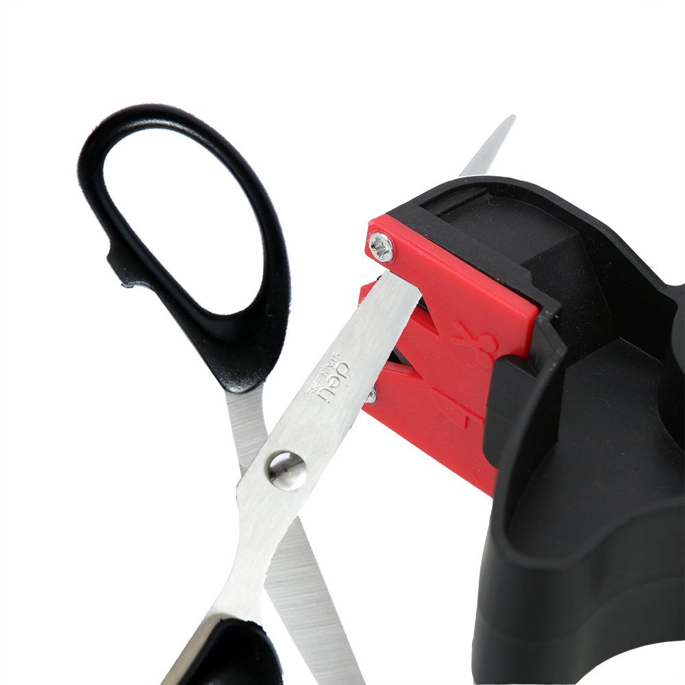 Grindstone Convenient 2 In 1 Knife Sharpener Kitchen Tools Handheld Scissor Blade Sharpening
