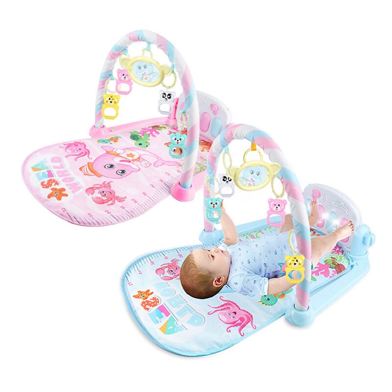 Baby Speelkleed Baby Gym Speelgoed Gaming Tapijt 0-12 Maanden Zachte Verlichting Rammelaars Muziek Mat Baby Kruipen activiteit Mat Speelgoed