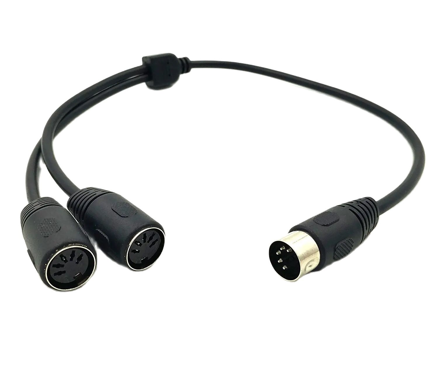 Midi Din 5pin Splitter Y Adapter Midi 5 Pin Mannelijk Naar Dubbel 2 X Din-5 Vrouwelijke Extensie Audio Midi Keyboard Synthesizer Elektrisch: Oranje