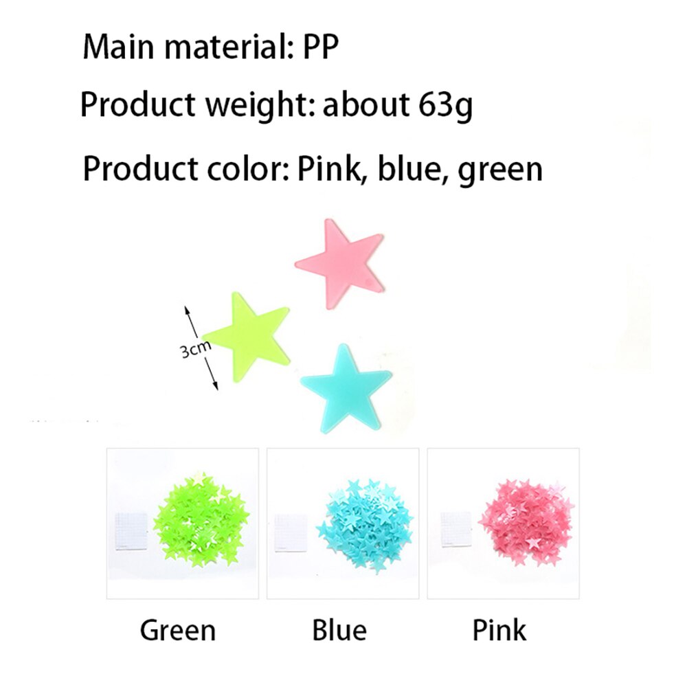 100 stücke Zauberstab Aufkleber Beleuchten in sterben dunkel Baby freundlicher Schlafzimmer Dekor Helle Sterne von Fluoreszenz Farbe Zauberstab Aufkleber