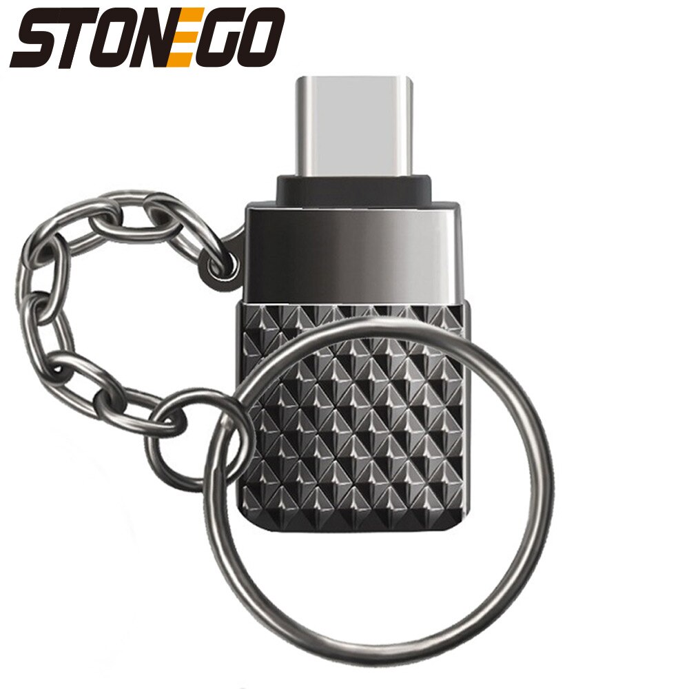 STONEGO USB C OTG Adapter Fast USB 3.0 to Type C Adapter for Macbook Pro Smartphones Keychain Mini USB Adapter Type-C OTG Cable