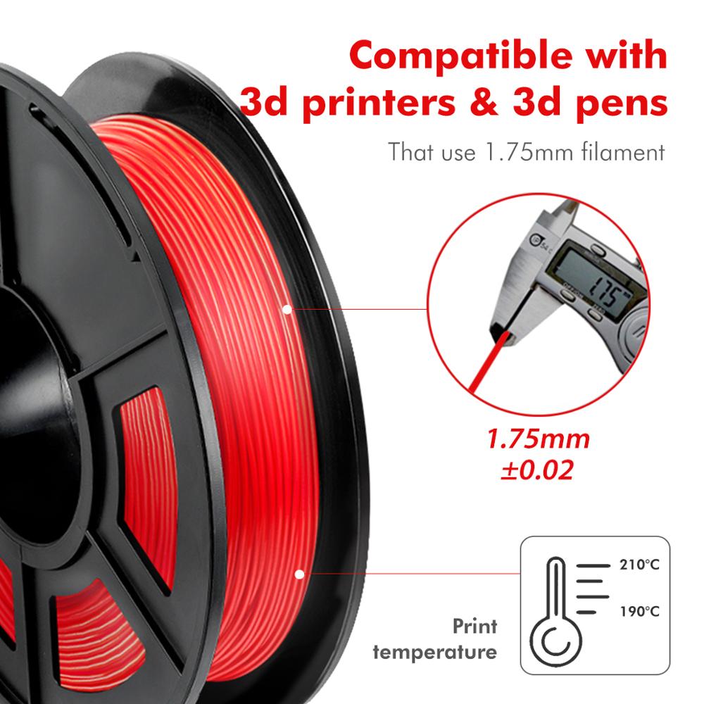 Enotepad 1.75mm TPU Filament Flexible 0.5KG Soft 3D Printing material Filament flex 1.75mm 3D Printer Modeling