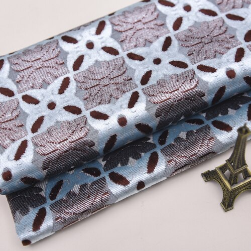 Brede 57 cm dikke europese stoffen bank jacquard gesneden pool fluwelen stof voor kussen kussen gordijn doe-het-zelf materiaal: Blauw 1