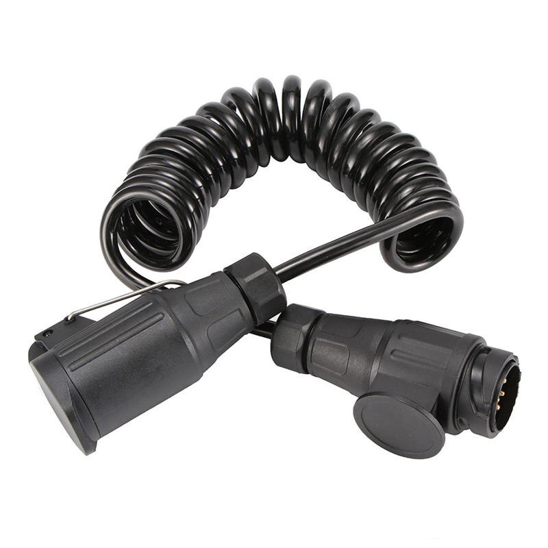 12V 13-13 Pin Trailer Plug Socket With Spring Cable 300cm Extension Cord Wiring Caravan Connectors Car Accessories