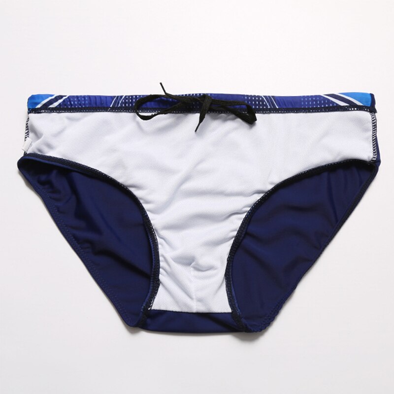 Bañador transpirable con estampado para hombre, ropa de playa para Surf, calzoncillos deportivos de cintura baja para correr, Tanga de baño,