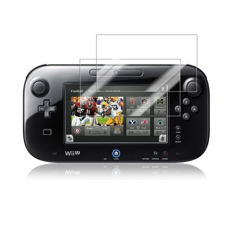 Clear LCD Screen Protector Cover For For Wii U Anti-Glare Anti Scratch Clear Screen Guard Protective Film 3pcs/lot