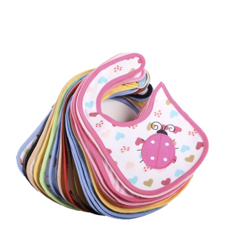 3 Stk/partij Katoen Slabbers Baby Geborduurde Speeksel Handdoeken Doeken Grappige Baby Waterdicht Bib Pak 1-3 Jaar