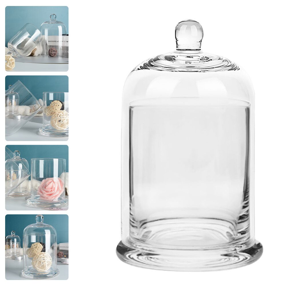 1 Set Decorative Glass Cover Aroma Cup Wedding Decor (Transparent)