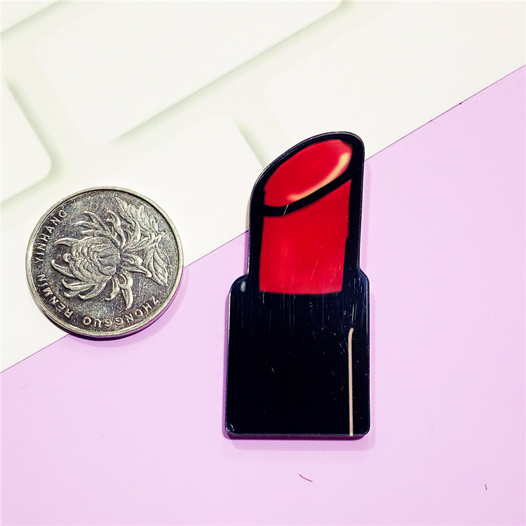 1Pcs Kleurrijke Acryl Regenboog Pictogram Broche Leuke Harajuku Stijl Suiker Bloem Badge Pin Op Rugzak Kleding Sjaal Voor Decoratie: Goud