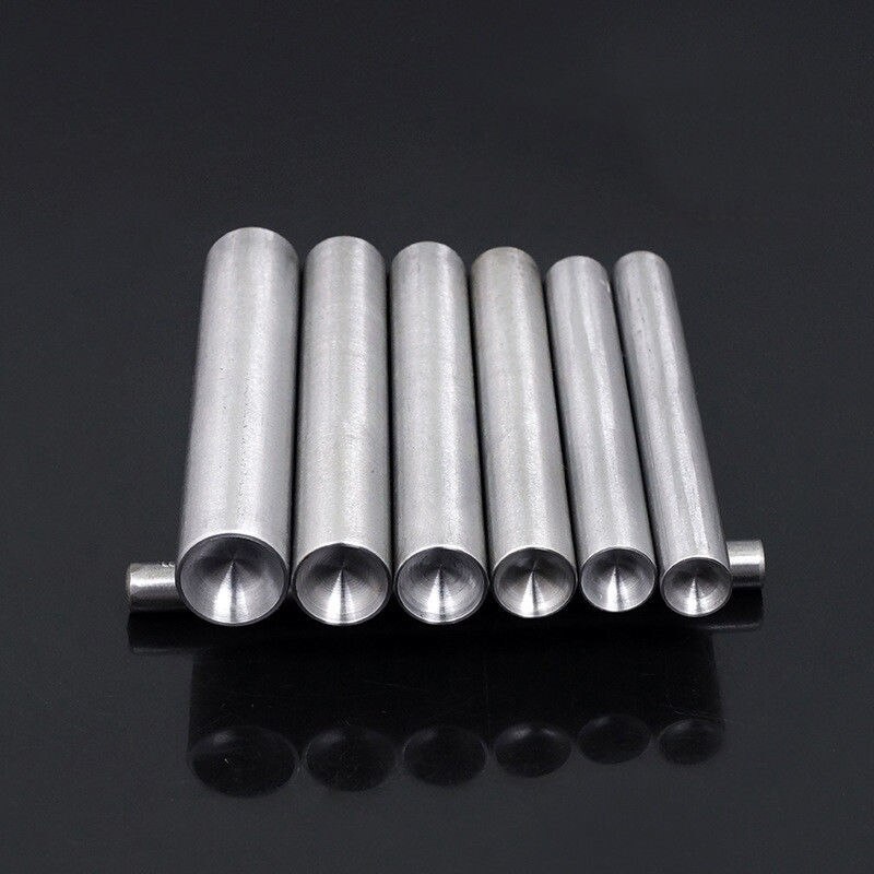 Koepelvormige Klinknagel Setting Tool Staal Punch Handje Silver Spike Duurzaam Hoge Hardheid: 7mm