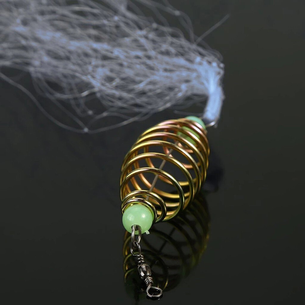 Malla con caña de pescar práctica y práctica trampa para peces, de trampa de juego, red de malla de pesca sin necesidad de ganchos, aparejos de pesca: 5 mesh