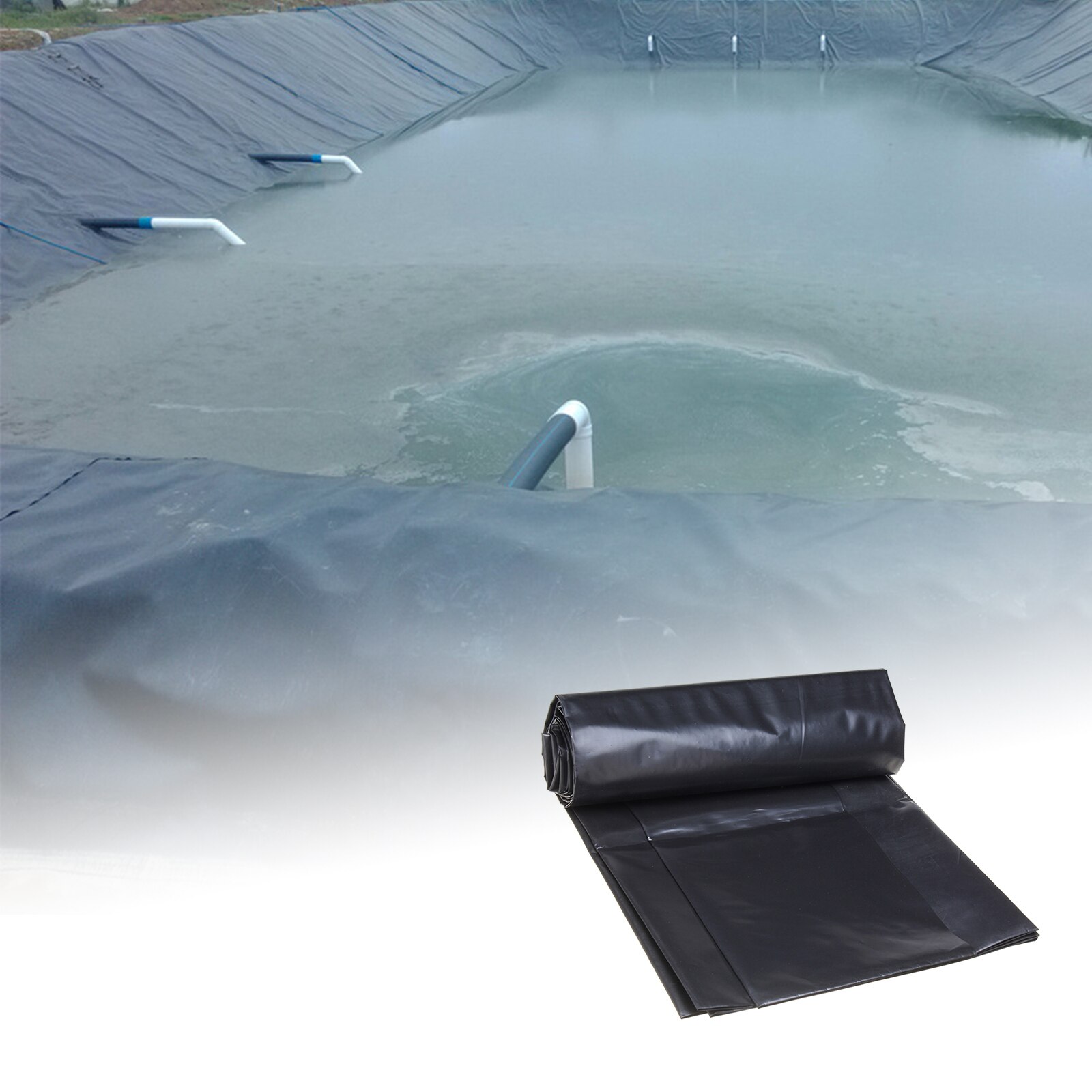 Waterproof Pond Liners Foldable Garden Pool Membrane Durable Fish Pond Liners for Reservoir River Slope Waterfalls Outdoor Ponds