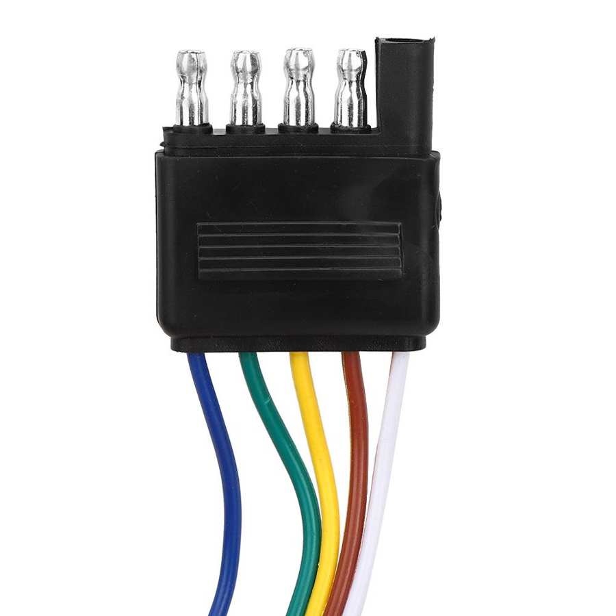 5-Pin Flat Connector Plug Coded Wires Wiring Harness US 72in Color