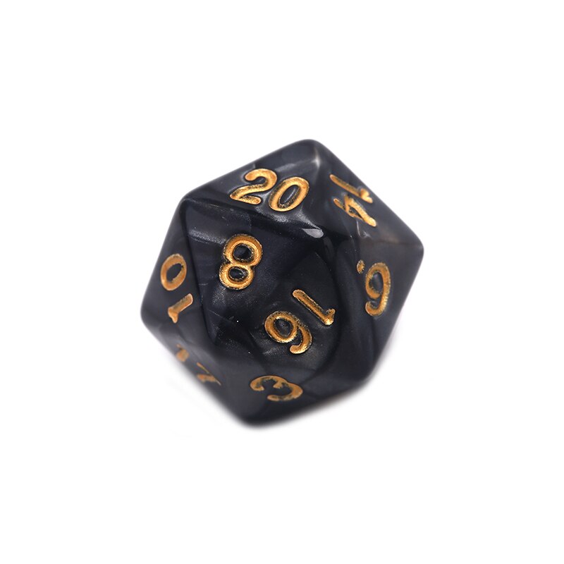 1PC Duurzaam Pearlized D20 Dobbelstenen Acryl 20 Zijdige Dobbelstenen voor Board Game: GB