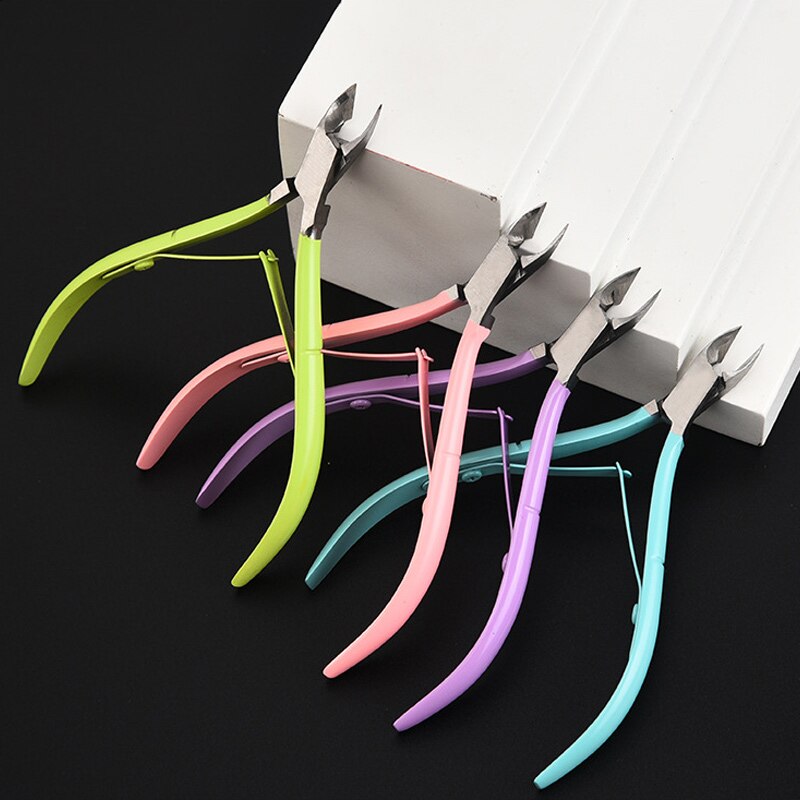 Nail Art Pusher Dead Skin Remover Stick Rod Gel Polish Stainless Steel Tweezers Nail Cutter Nail Art Tool Pedicure For manicure