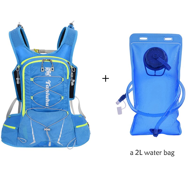 15L Outdoor Fietsen Hardlopen Rugzak Mannen Vrouwen Water Rugzak Ultra Licht Fietsen Ademende Cross Country Marathon: blue 1
