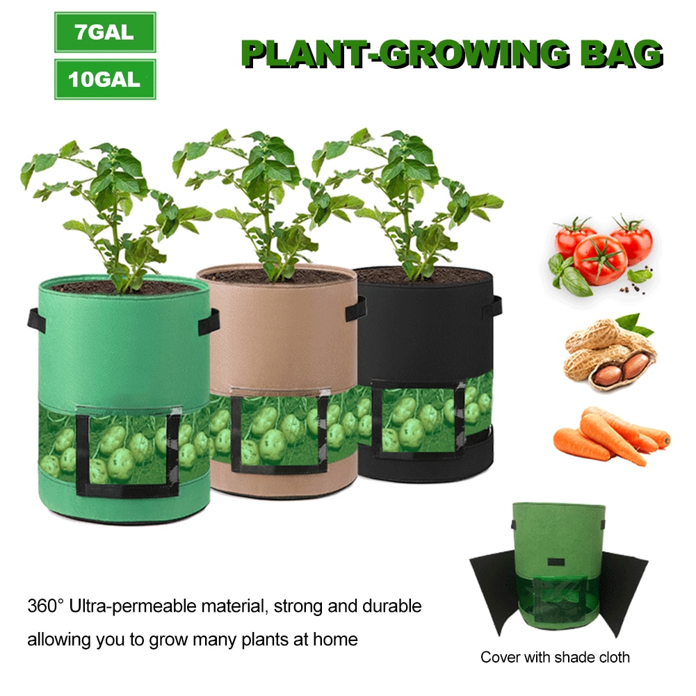 Plant Planting Bag Potato and Tomato Covered Middle Transparent Potato Planting Bag
