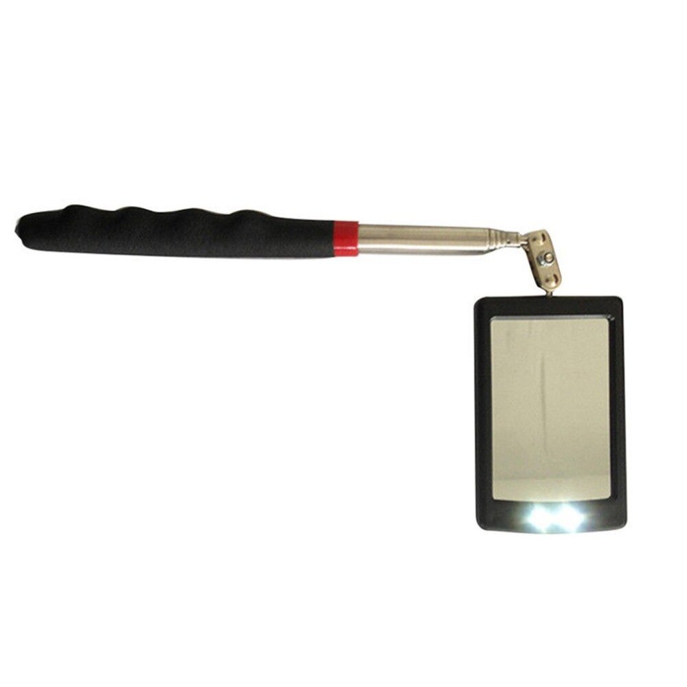 Pro lighted inspektionsspegel led teleskopspegel teleskopisk belysa led vridbart ljus förlänga roterad 360 grader