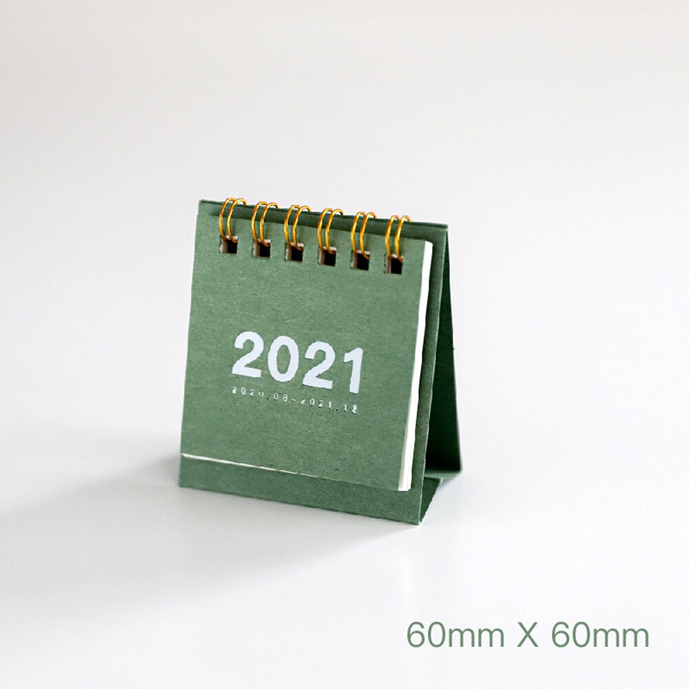 .08.12 Desktop Papier Kalender Mini Tafel Kalenders Bureau Spoel Kalender Diy Memo Pad Jaarlijks Agenda Organisator: green