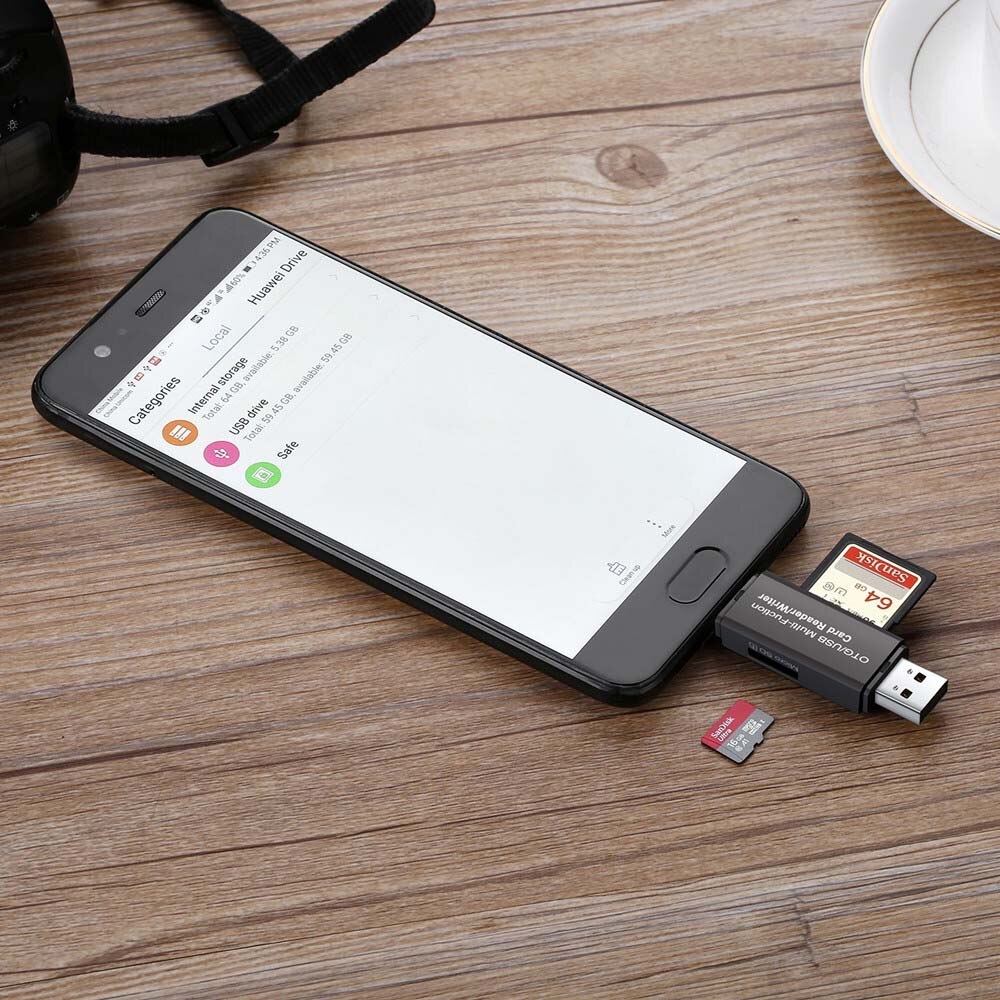 All in One Memory Card Reader MINI USB 2.0 OTG Micro SD/SDXC TF Card Reader Adapter for PC Laptop Computer