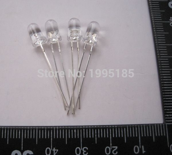 100 Uds F5 F5MM 5MM LED super brillante amarillo LED DIP diodo de pierna larga