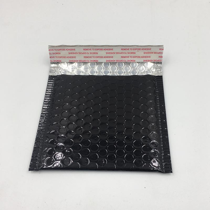 50pcs/lot Bubble Envelopes Bags Mailers Padded Envelope With Bubble Mailing Bag Business Supplies 15*13cm+4cm: Glossy black
