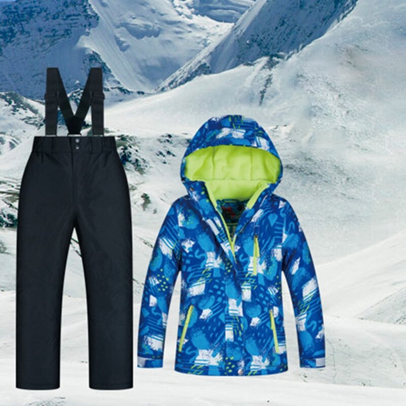MUTUSNOW Kids Snow Jacket and Pants Waterproof Warm Thicken Winter Ski Snowsuit for Boys Skiing Snowboarding Outdoors
