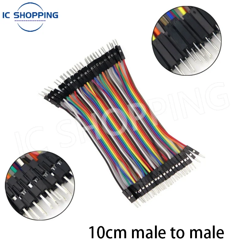Jumper Wire 40PCS DuPont Line DuPont-kabelverbinding man op man + vrouw naar vrouw en man-vrouw voor Arduino DIY KIT: GROENE JADE