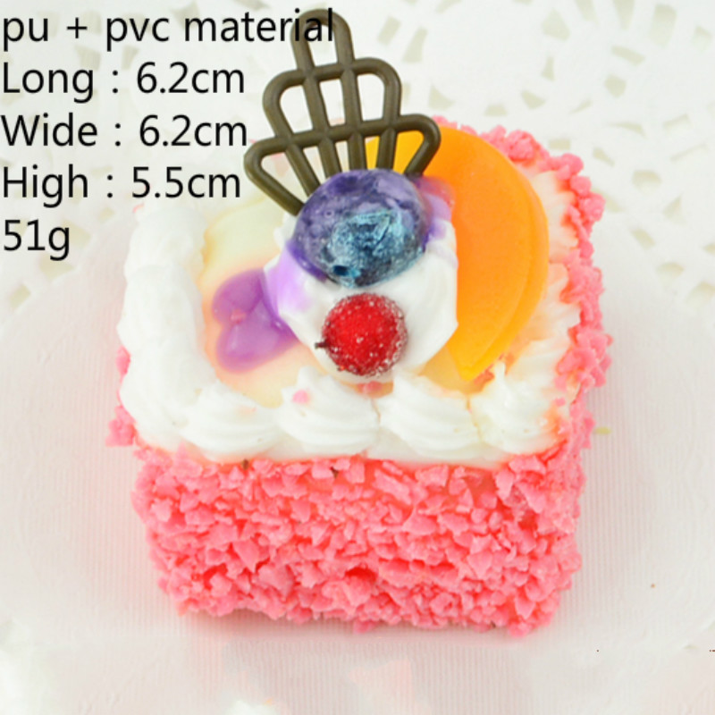 1pc kunstige mad kage snack dessert fest dekoration mini model boligindretning bryllupsfest fotografering rekvisitter gør-det-selv tilbehør: Fang wangguan pink
