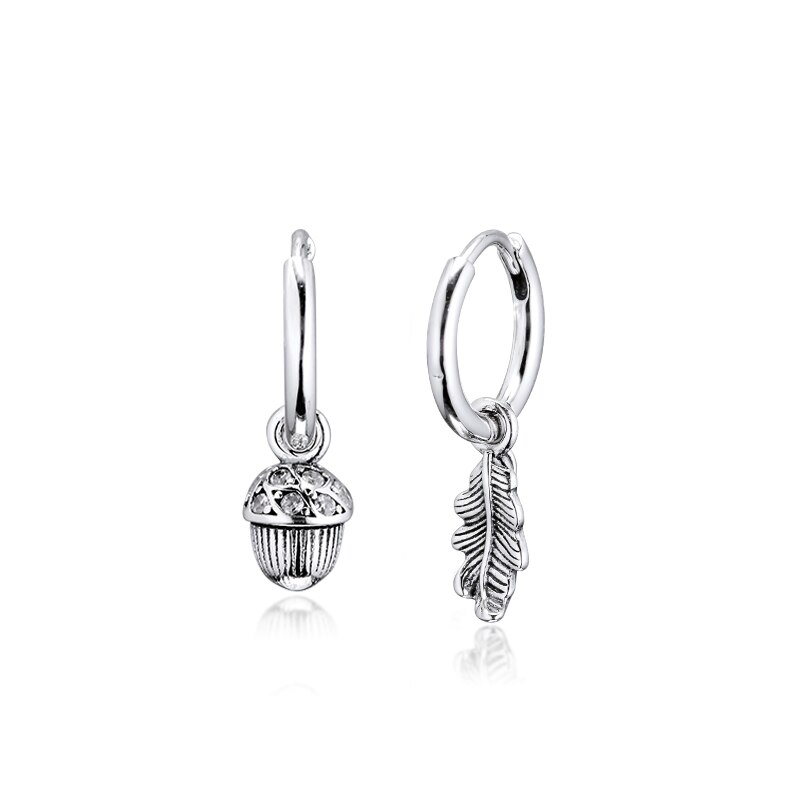 Ckk øreringe mousserende dobbelt øreringe sterling sølv smykker 100%  til kvinder brincos kolczyki pendientes accesorios mujer: Sort
