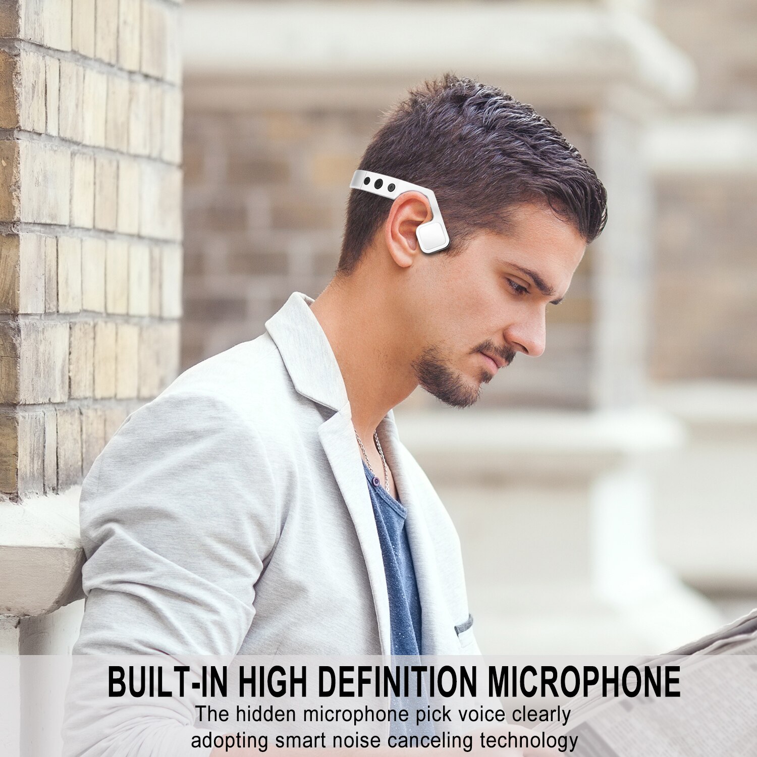 BN-701 bone conduction Bluetooth Earphone Wireless Headphone built-in battery headset