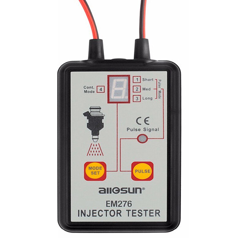 Probador de inyector de combustible EM276 para coche, Analizador de sistema de inyector de combustible, herramienta de escaneo con 4 modos Pluse